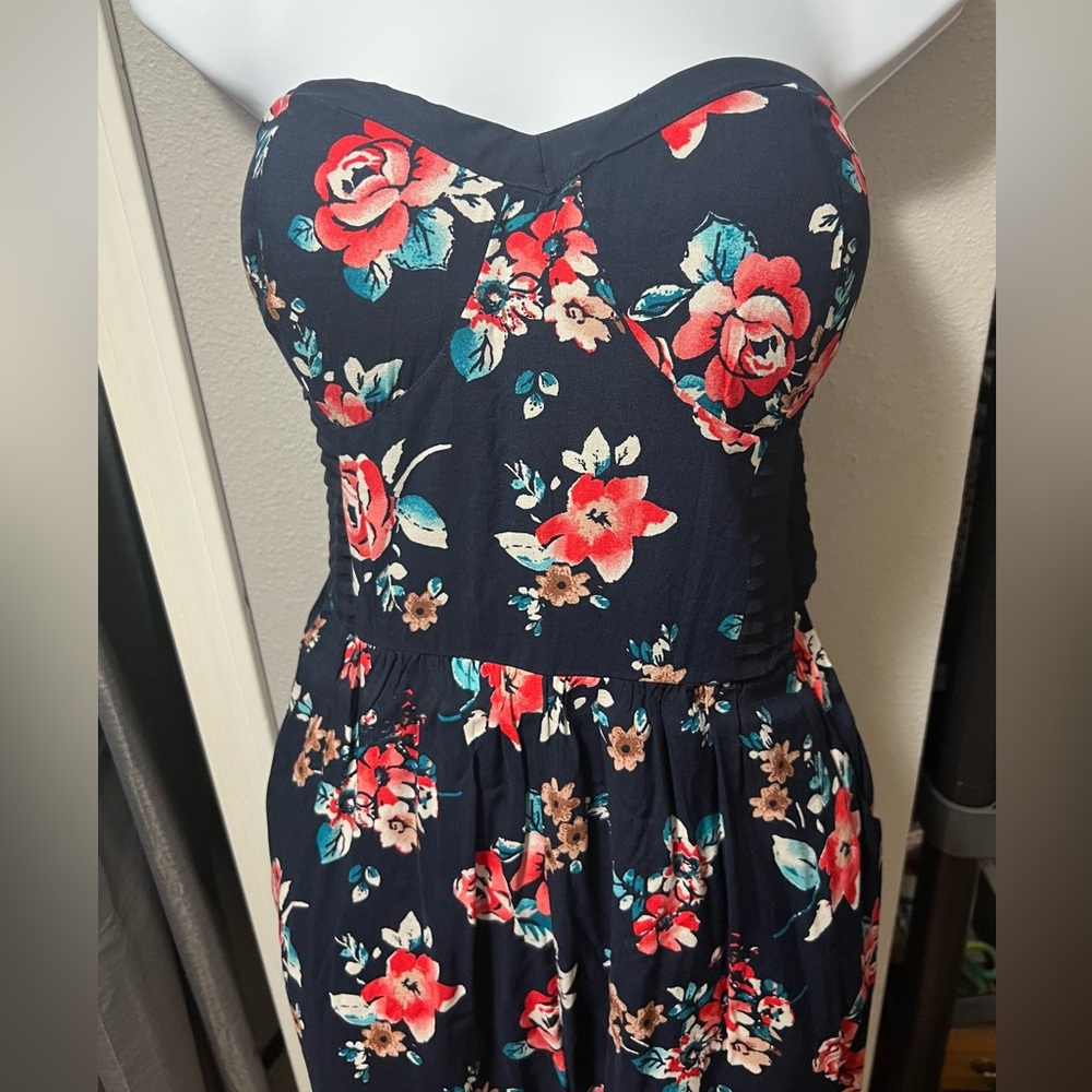 Floral Strapless Romper